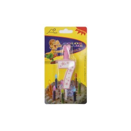 CANDELINA FIAMMA COLORATA N.7 ROSA