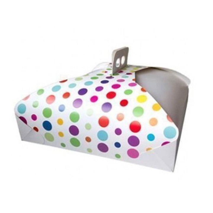 PORTA TORTA CM.33X33 GRIGIO/POIS
