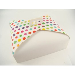 PORTA TORTA CM. 29X29 BIANCO/POIS ASS.