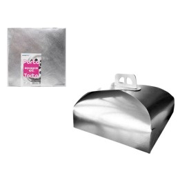 PORTA TORTA CM.29X29 ARGENTO