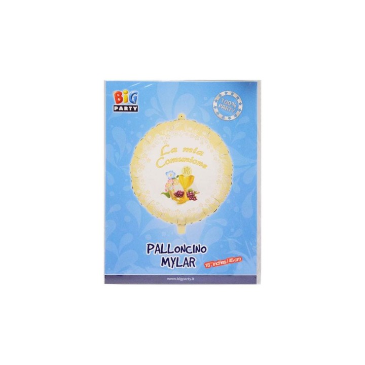 PALLONE MYLAR TONDO CM.45 COMUNIONE