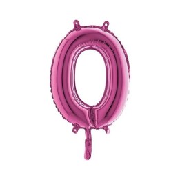 PALLONE MYLAR NUMERO 0 CM.102 FUXIA (5)