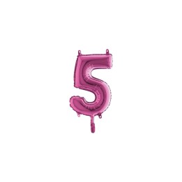 PALLONE MYLAR NUMERO 5 CM.102 FUXIA (5)