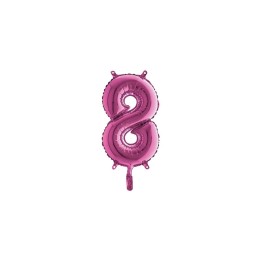 PALLONE MYLAR NUMERO 8 CM.102 FUXIA (5)