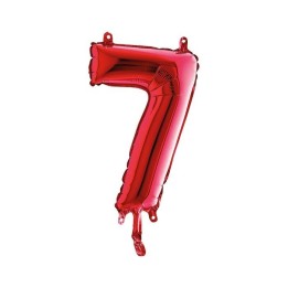 PALLONE MYLAR NUMERO 7 CM.102 ROSSI (5)