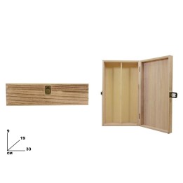 SCATOLA PORTABOTT 2BT LEGNO BRUCIATO