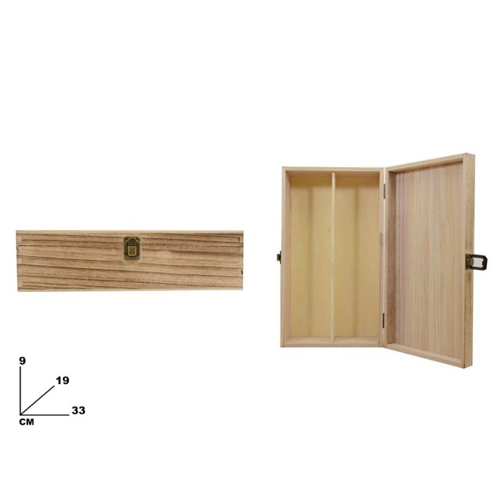 SCATOLA PORTABOTT 2BT LEGNO BRUCIATO