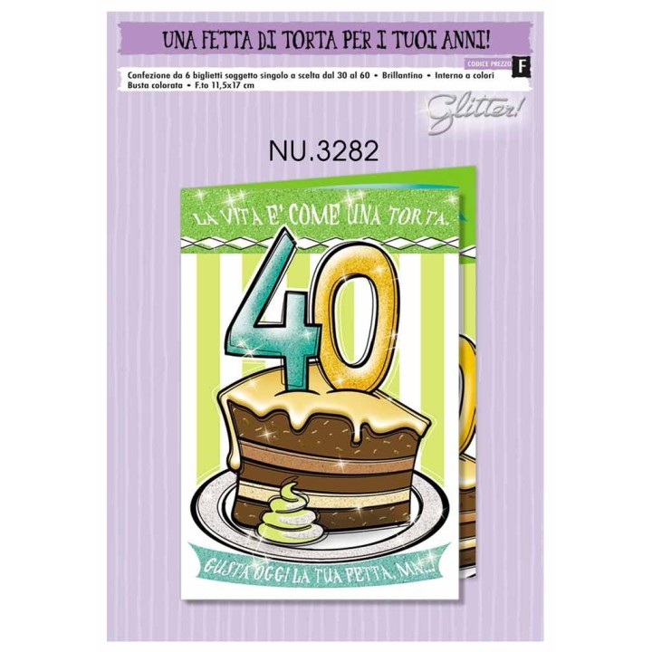 BIGLIETTO BUON COMPL. 40 ANNI NU.3282