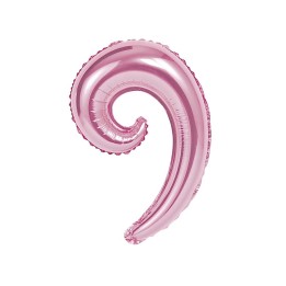 5 PALLONI MYLAR KURLY WAVE ROSA