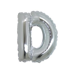 5 PALLONI MYLAR CM 42 LETTERA D ARGENTO