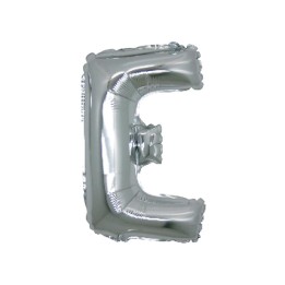 5 PALLONI MYLAR CM 42 LETTERA E ARGENTO