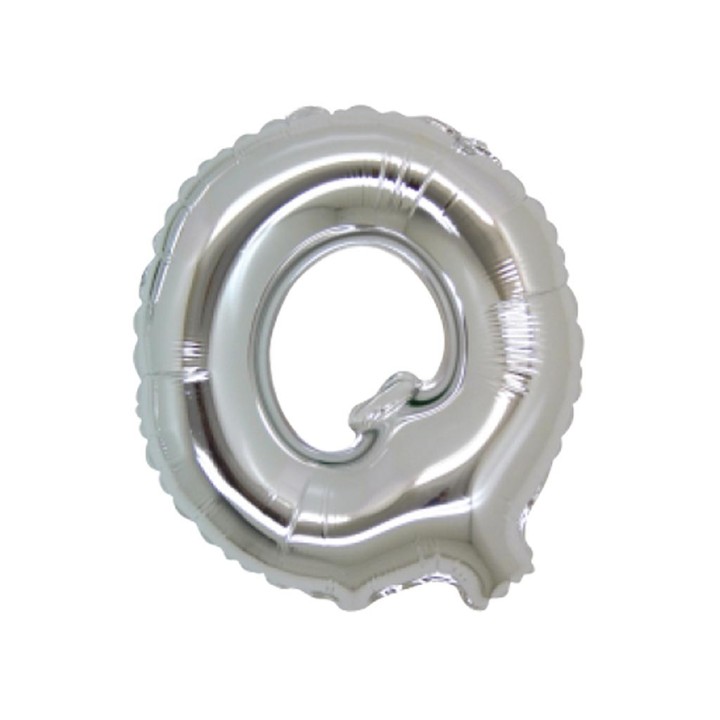 5 PALLONI MYLAR CM 42 LETTERA Q ARGENTO