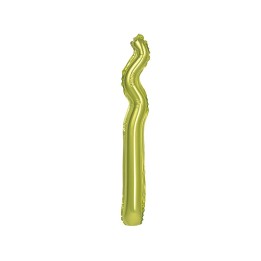 5 PALLONI MYLAR KURLY ZIG ZAG GIALLO