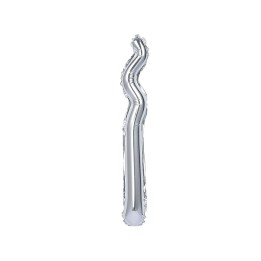 5 PALLONI MYLAR KURLY ZIG ZAG ARGENTO
