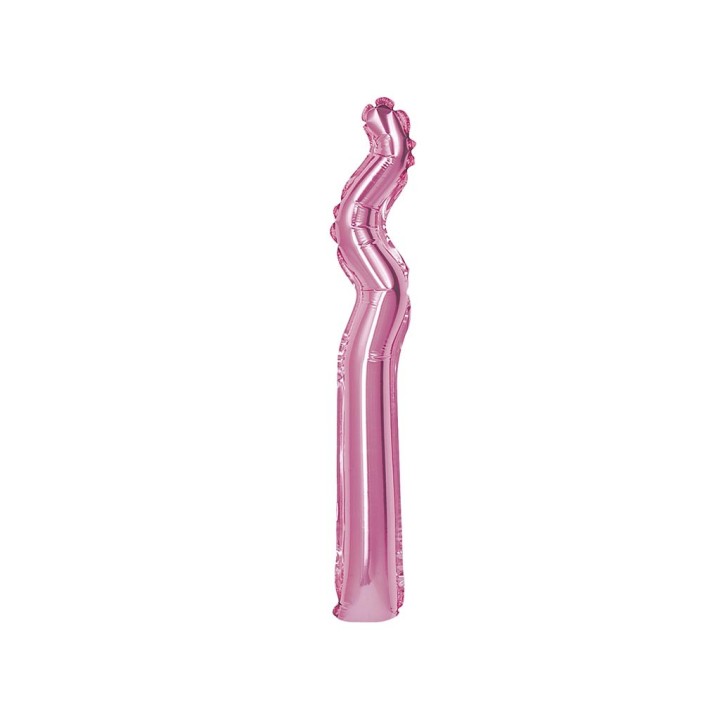 5 PALLONI MYLAR KURLY ZIG ZAG ROSA