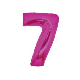 PALLONE MYLAR CM 102 NUMERO 7 FUCSIA