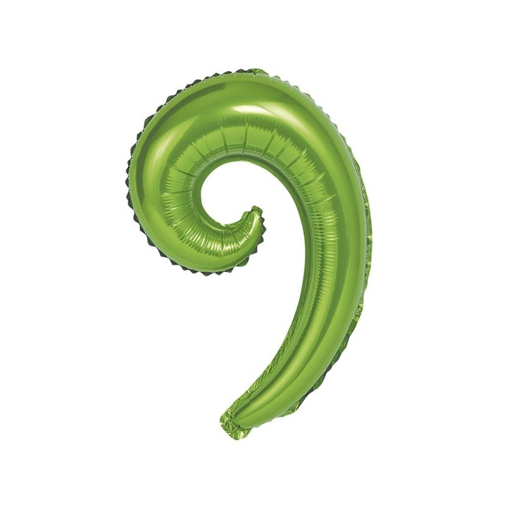 5 PALLONI MYLAR KURLY WAVE VERDE