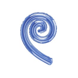 5 PALLONI MYLAR KURLY SPIRLY BLU