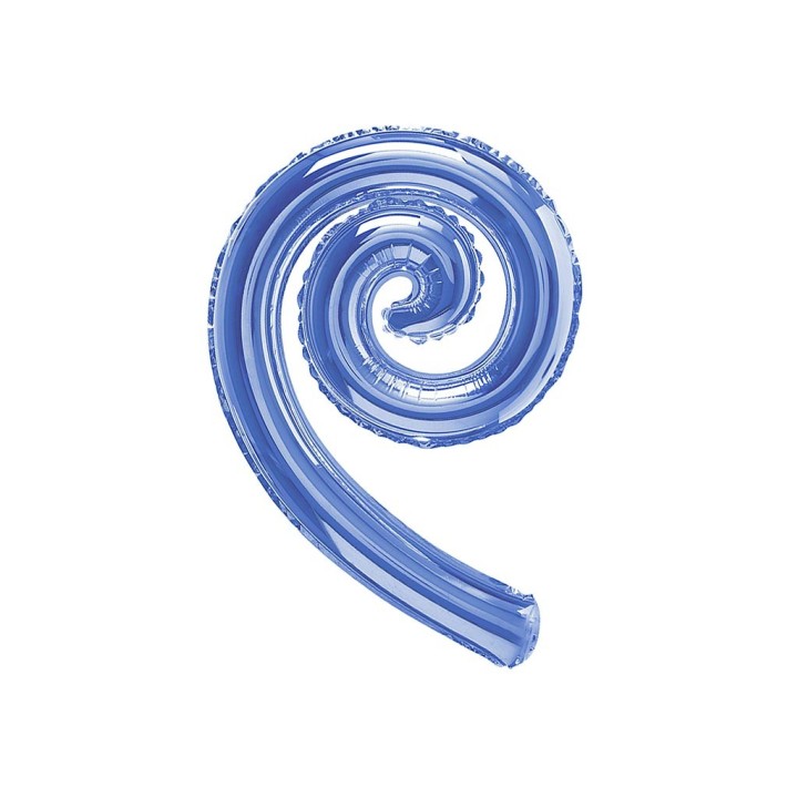 5 PALLONI MYLAR KURLY SPIRLY BLU