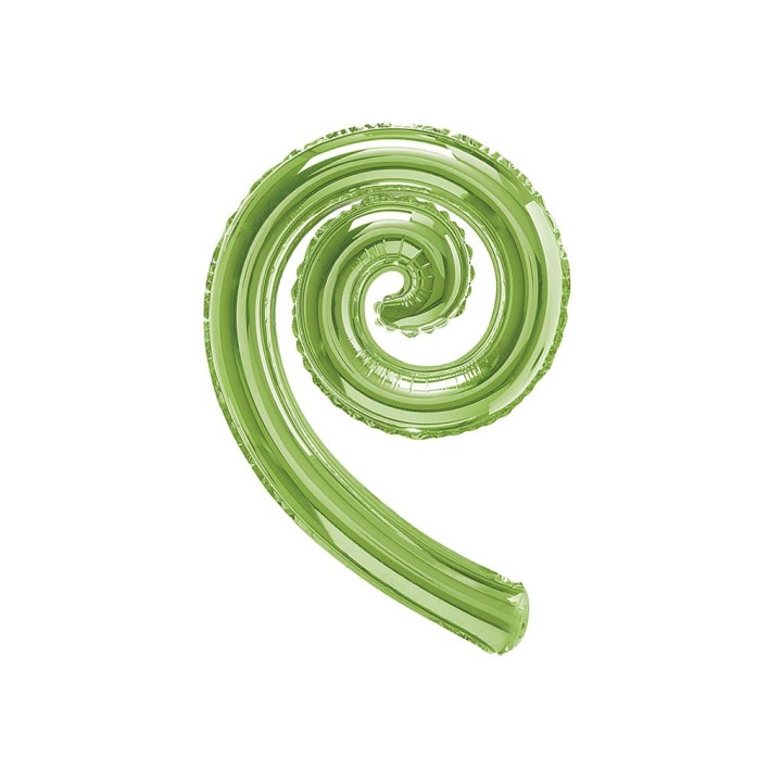 5 PALLONI MYLAR KURLY SPIRLY VERDE