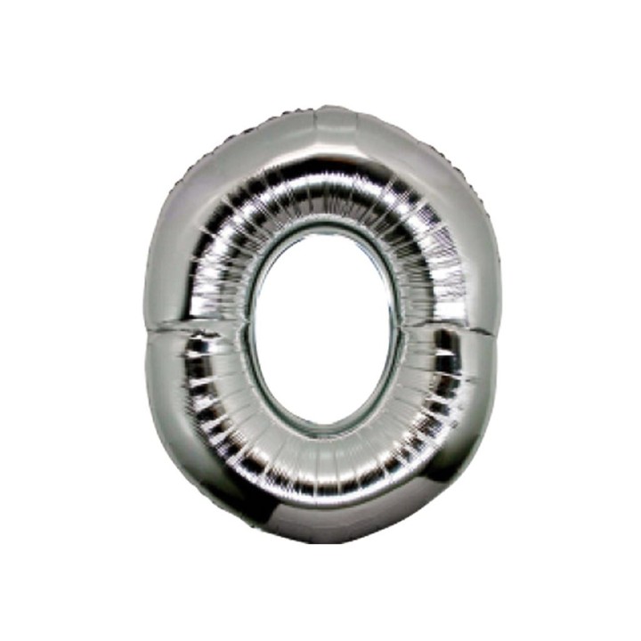 PALLONE MYLAR CM 102 NUMERO 0 ARGENTO