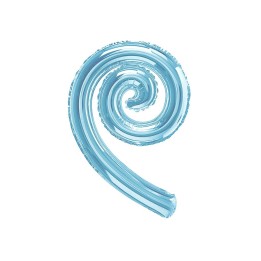 5 PALLONI MYLAR KURLY SPIRLY CELESTE BAB