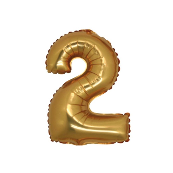 PALLONE MYLAR CM 102 NUMERO 2 ORO