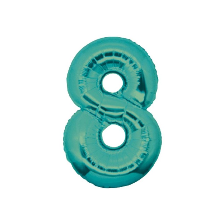 PALLONE MYLAR CM 102 NUMERO 8 TIFFANY