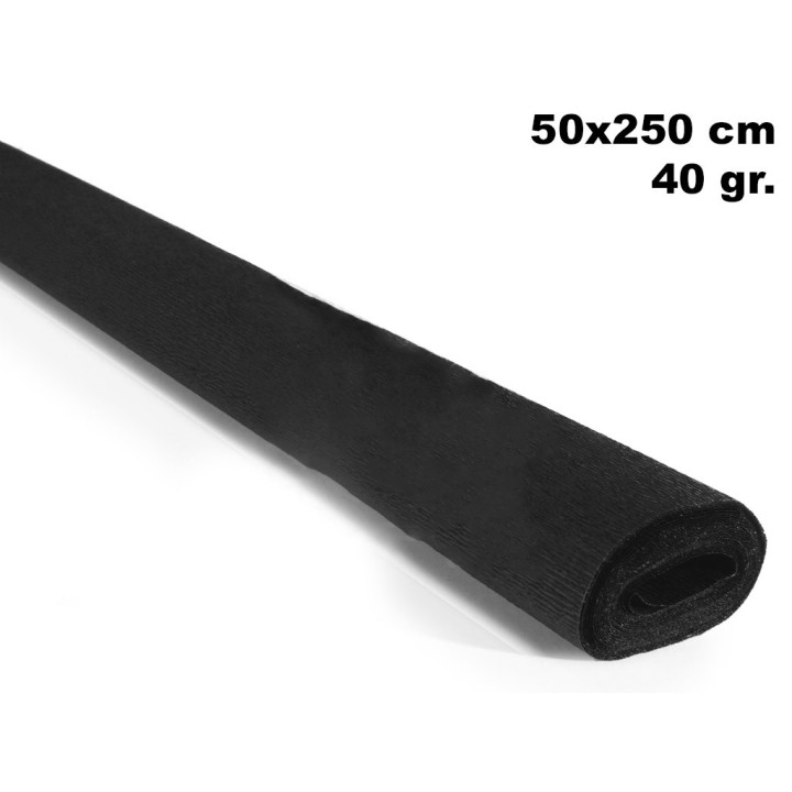 ROTOLO CARTA CRESPA GR.40 NERA