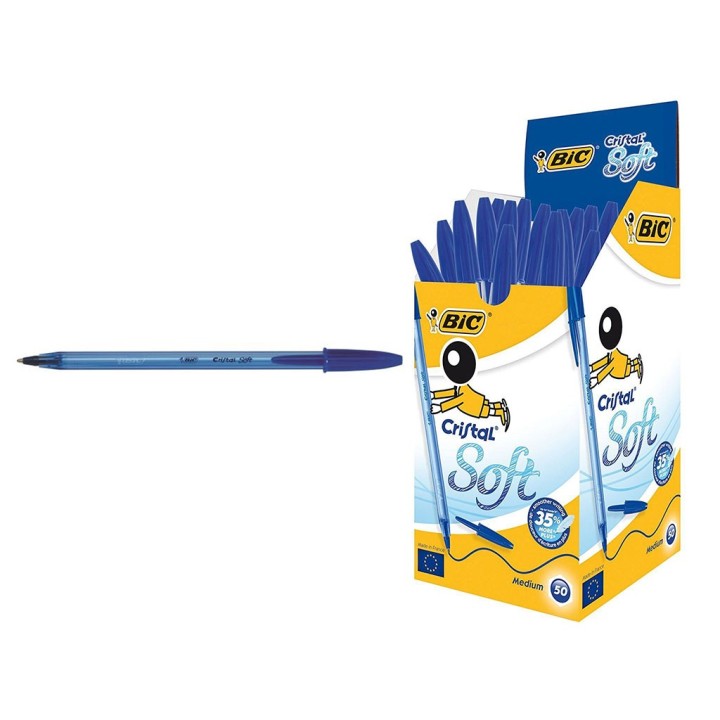 BIC PENNA CRISTAL SOFT BLU