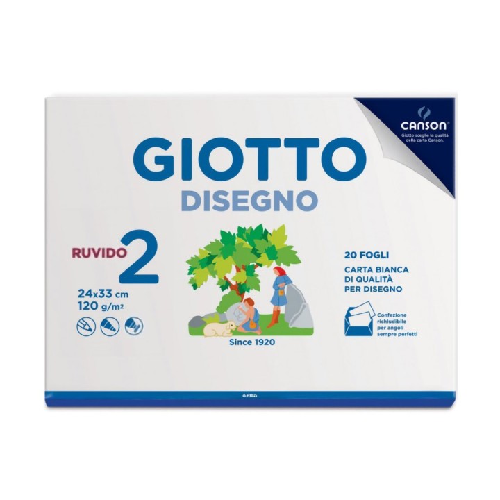 GIOTTO ALBUM DISEGNO 2 20FG RUVIDO 24X33