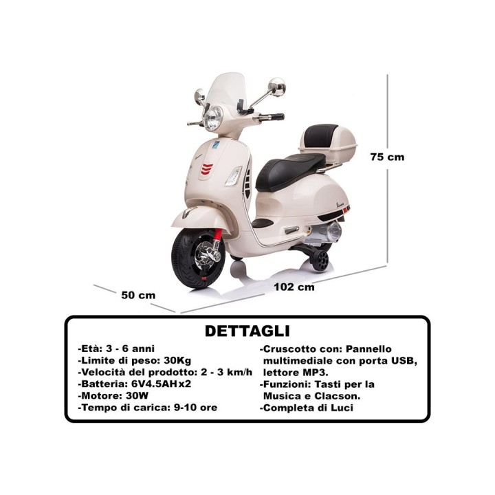 MOTO VESPA GTS BIANCA