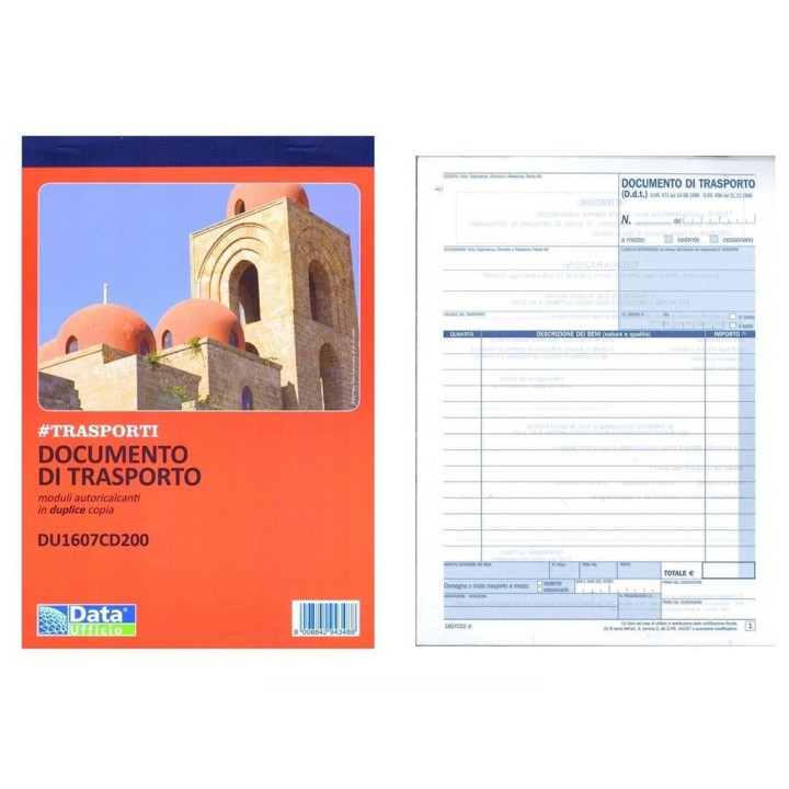 BL DOCUMENTO DI TRASPORTO DUPL.COPIA