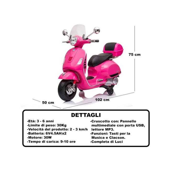 MOTO VESPA GTS ROSA