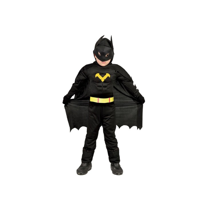 COSTUME EROE NERO BIMBO 7-9 ANNI