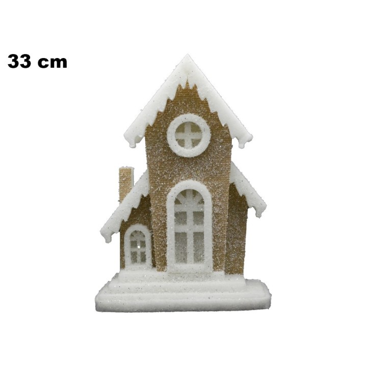 CASETTA CON NEVE CON LUCI