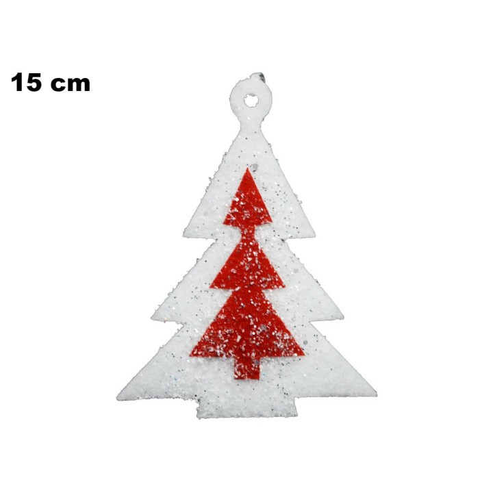 ALBERO DI NATALE DECORATIVO ROSSO