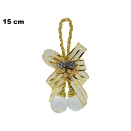 DECORAZIONE CON FIOCCO ORO