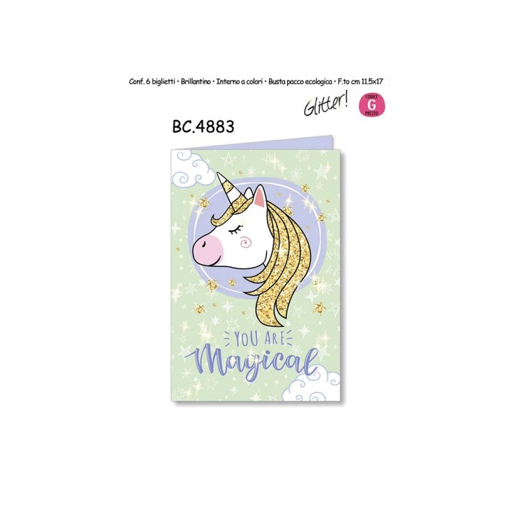 BIGLIETTO HAPPY BIRTHDAY UNICORN BC.4883