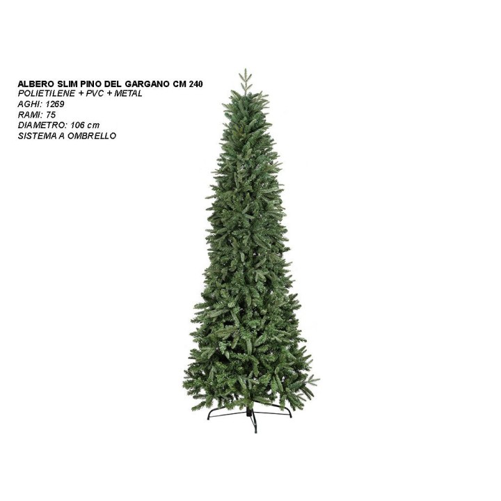 ALBERO SLIM PINO DEL GARGANO CM 240