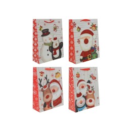 BUSTA REGALO NATALE 4 ASST. 26x32x10cm