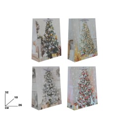 BUSTA REGALO NATALE 4 ASST. 26x32x10cm