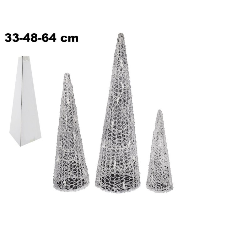 SET 3 CONI CON LED CM 33-48-64