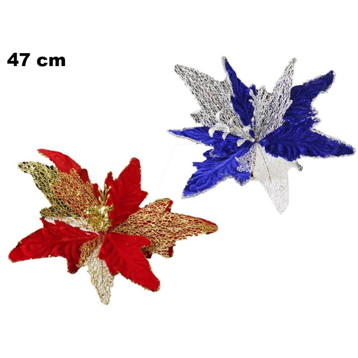 FIORI NATALIZI 3 ASST. ROSA - ROSSO -BLU