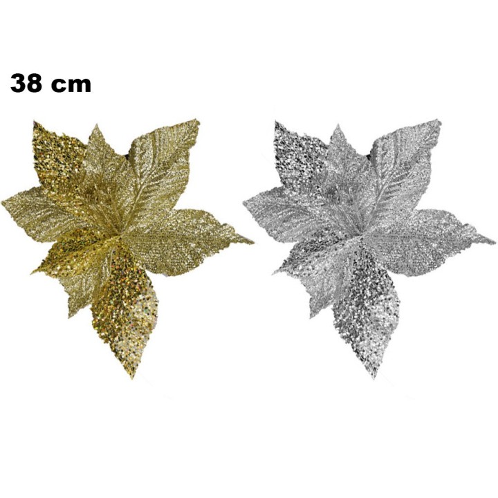 FIORI NATALZI 2 ASST. ORO/ROSSO/ARGENTO