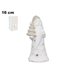 BABBO NATALE CON LUCE E GLITTER