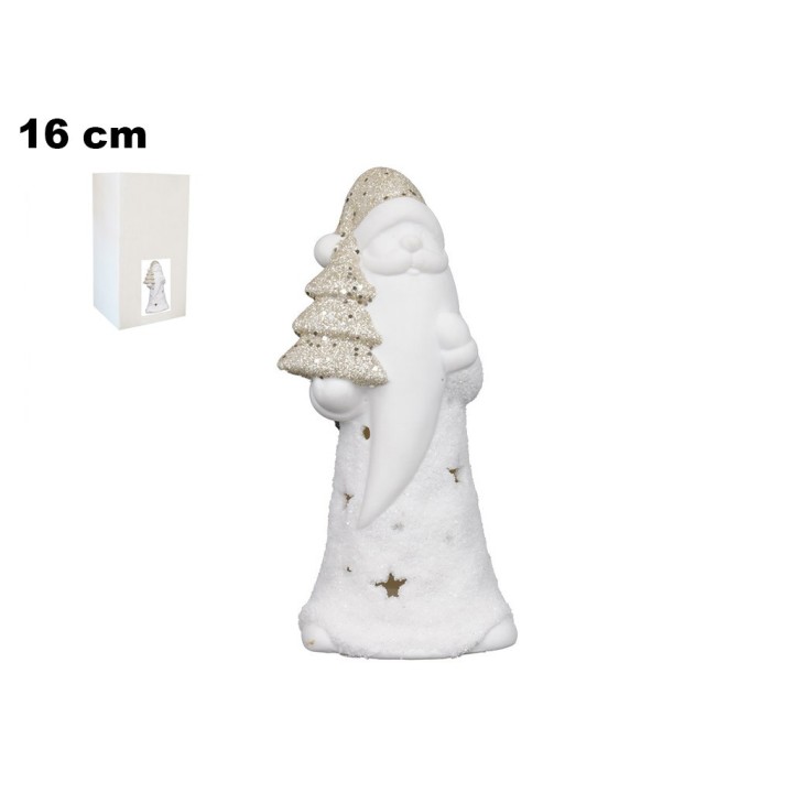 BABBO NATALE CON LUCE E GLITTER
