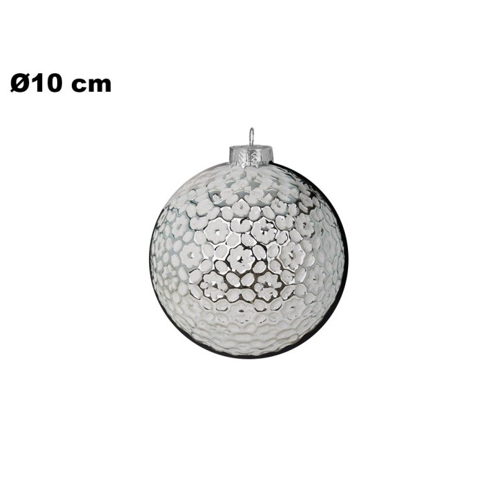 SFERA NATALIZIA BIANCA 10 CM