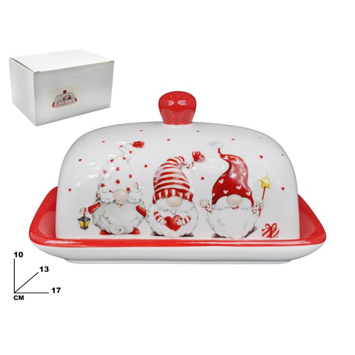 CONTENITORE GNOMO DECORATIVO NATALIZIO