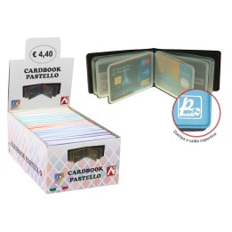 PORTA CARD BOOK PASTELLO 12 SCOMP. 1029P